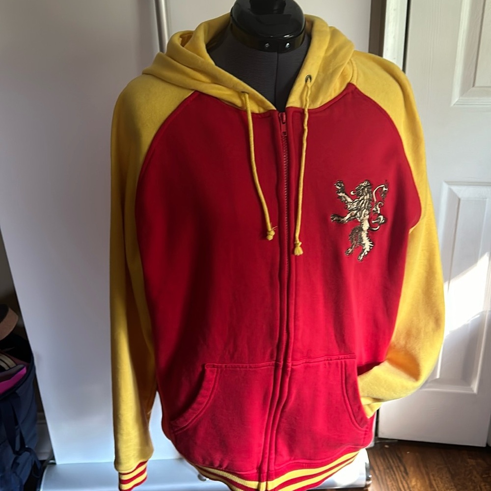 GAME OF THRONES red/yellow Lannister hoodie. size XL